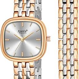 Newly Launched Stainless Steel Stylish Analog Watches and Square Dial for Women and Girls&Miss&Ladies with Metal Strap Bracelet Suitable for Casual, Formal (La Luna Collection)-18