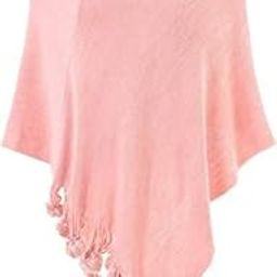 Women Woolen V- Neck Solid Plain Ball Cape Ponchu (SC 10 PLAIN BALL_FREE SIZE)-image-7