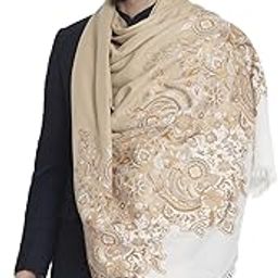 Mens Aztec Jamawar Stole, Faux Pashmina-image-5