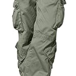 Ubervia Men's Wild Retro Multi-Pockets Utility Casual Cotton Cargo Trousers #3357-image-31