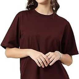 rigo Printed Oversized T-Shirt for Women | Half Sleeves, Round Neck Oversized T-Shirt for Women | Drop Shoulder T-Shirt for Women | Loose Baggy Fit T-Shirt for Women/Girls-picture-13