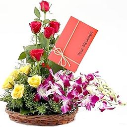 EG2i Flowers Basket for You For Valentine's Day Gift, Birthday Gift, Anniversary Gift & Mother's Day Gift (Same Day Delivery)-image-9
