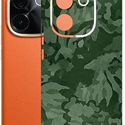 AtOdds Mobile Skin Sticker Wrap | Compatible for VIVO IQOO Z9S PRO (5G)| Scratchproof Matte Finish | Full Coverage for All Sides & Camera Protection (Green Camo)-image-49