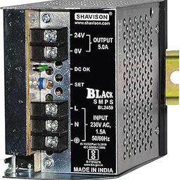 Shavison Black Series SMPS BL2450, Industrial Grade, I/P : 230VAC, O/P : 24V, 5A, DIN Rail + Screw Mounting, Power Supply-14