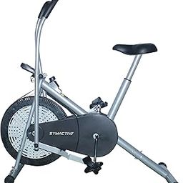 Amazon Brand - Symactive Air Bike Exercise Cycle with Moving/Stationary Handles, Adjustable Resistance with Cushioned Seat, Max User Weight 100 Kg-25