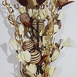 PulGos Handmade Dry Palm Leaf Artificial Flowers & Filler Bunch – 50cm Multicolor Set with Moti Sticks, Jute Thread Balls, and Dry Palm Leaves, Perfect for Crafting and Home DecorationTop of Form-5