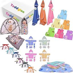 Toddylon 52 in 1 New Born Baby Complete Daily Essentials Items Combo | Newborn Baby Kit | Gifts Pack | Bedding Set | Infants Clothes | Hospital Kit (0-6 Months) Grey-image-33