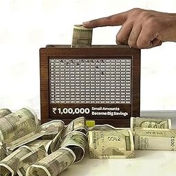 Money/Piggy Bank, Money Box, Coin Box with Carved Design for Kids/Children, Savings Challenge Box, Cashbox,Cash Vault Wooden Savings Box,Wooden Coin Piggy Bank-picture-13
