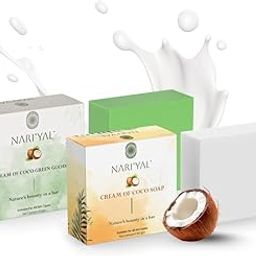 NARI'YAL Cream of Coco Soap Combo, Avocado & Coconut Bathing Bars for Dry, Rough & Sensitive Skin, Herbal, Sulphate-Free, Hydrating & Brightening Body Soap for Glowing Skin, All Skin Types (2 x 50g)-image-76