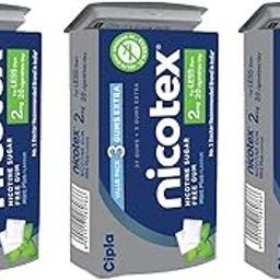 Cipla Nicotex Nicotine Sugar Free Mint Plus Gums 2mg | Helps to Quit Smoking | WHO - approved Therapy | 40 Gums each Tin | Pack of 3-picture-25