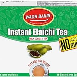 Wagh Bakri Elaichi Instant Tea Premix-No Added Sugar-10 Sachets, 80 Grams (Pack of 2), Black Tea-image-84