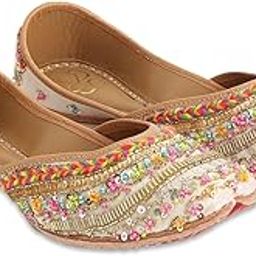 Candy Kaarigari Casual Mojris/Punjabi Juttis (Leather Slip-Ons/Flats) forWomen-image-1