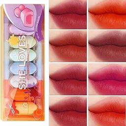 8pcs Mini Lovely Star Matte Lipstick Gift Set,Long-Lasting Waterproof Non-Stick Cup Not Fade Candy Lipstick-image-16