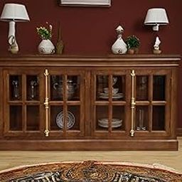 The Attic Oregon Sideboard|Multipurpose Cabinet for Kitchen and Living Room Storage|Classy Sideboard|Solid Mango Wood|Honey Matte Finish-image-37