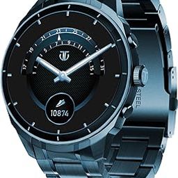 Titan Heritage 1.43" AMOLED Stainless Steel Bracelet Smart Watch for Men, BT Calling, Voice Assistant, Quick Health Measurement, Functional Crown, 3D UI, 60Hz Display, Fast Charging (Blue)-92