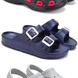 Lightweight Classic Clogs || Sandals with Slider Adjustable Back Strap for Men-Combo-COMBO(3)-3017-3116-3067-10 -P-picture-55