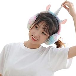 Women's|Girl's Colorful Faux Fur Unicorn Ear Muffs Winter Ear Warmer Earmuff with Glitter Ears-image-92
