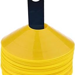 CALANDIS™ 50 Pieces Sport Soccer Mini Disc Cones Football Agility Training Aids Yellow | Training Aids | Soccer | Team Sports-image-52