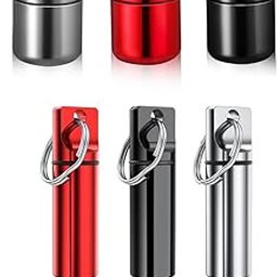 HANNEA® 6PCS Aluminum pill organizer box 3 Colors Waterproof Mini medicine box for home Metal Medicine Bottle Medication pill box for Outdoor, Travel, Camping-picture-16