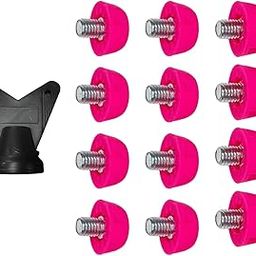 LOOM TREE® 12x Football Boot Studs for Athletic Sneakers Indoor Outdoor Sports Training Pink red | Outdoor Sports | Track & Field-picture-22