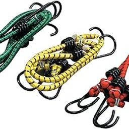 High Strength Elastic Tying Rope with Hooks, Shock Cord Cables, Luggage Tying Rope with Hooks (Length 5 ft - Set of 3)-10