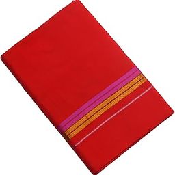 Pure cotton Men's Single Dhoti-2.00 meter/Lungi/Mundus 2 Border Set of 1-picture-12