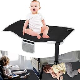 TecoKart® Flight Seat Extender for Kids, Portable Toddler Bed for Airplane, Comfortable Baby Travel Essentials, Lightweight & Easy to Use Travel Footrest (79 x 44cm, Black)-29