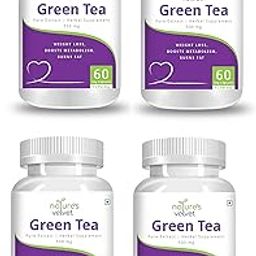 Natures Velvet Green Tea Pure Extract 500 mg, 60 Veggie Capsules - Pack of 4-image-22