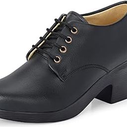 Women's Formal Shoes | Lace up for Women | Block Heel Derby Shoes-picture-13