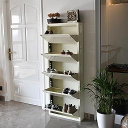 EQUAL 5 Shelf X Shoe Rack for Home | Premium Mild Steel Shoe Cabinet for Home Holds Upto 12-15 Pairs of Shoes | 3 Years Limited Warranty | 5 Shelf - Glossy Ivory-image-39
