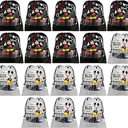 Portable Travel Shoe Bags Dust-Proof Shoe Organizer Space Saving Storage Bags, Disney Print (Set of 18,Black & Grey) -HS_35_KUBMART18092-image-91