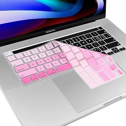 Justec Premium Keyboard Cover Fit with 2020 MacBook Pro 13 inch A2338 M1 A2289 A2251 & 2019 MacBook Pro 16 inch A2141 with Touch ID & Retina Display - Gradient Pink-image-41