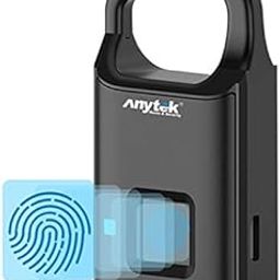 Brawl Athletix Smart Fingerprint Padlock Waterproof Biometric Lock Portable Keyless Security Lock Anti-Theft Lock for Luggage School Bag Suitcase Handbag Cabinet Bike - Multicolor-8