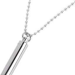 Openable Pill Case Holder Cylinder Cremation Urn Pendant Necklace Memorial Keepsake -Large-image-51