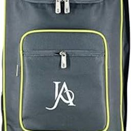 JA Cricket Kit Backpack Bag, Full Size, Black with Neon Green Trim, Multiple Compartments-image-22
