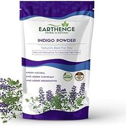 Earthence Organic Indigo Powder For Black Hair 225g | Herbal Indigo Leaf/Indigofera Tinctoria Powder for Natural Hair Coloring | No Added Colour Or Preservatives-image-21