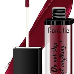 RONZILLE Liquid Mousse Lipstick Non Transffer Lasts Upto 12 hr (Crimson Rose)-image-1