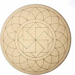 Geometric With Mandala Engraved Design MDF for DIY | Art Decor | for Decorations, Festival Gift, Wedding Decorations 12.inch-image-18