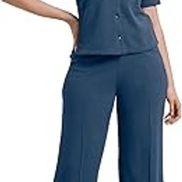 Womens Lycra Solid Co-Ord Set Top And Trouser Pant Set | Two Piece Office Wear Co-Ord Set-12