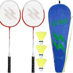 Strauss Aluminum Badminton Racket Set of 2 with Cover | Includes 3 Shuttlecock | Lightweight, Durable Racquet for Beginners and Intermediate Players | Ideal for Outdoor and Indoor Play (Multicolor)-6
