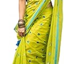 Love Embroidery Mul Cotton Saree for Women - Pure Mulmul Cotton Ethnic Festive Saree with Designer Embroidery Work-image-29