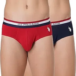 u.s. polo assn. Men Cotton Striped Waistband Antibacterial Eb002 Briefs-picture-43