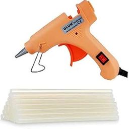 20W 20 WATT 7MM HOT MELT Glue Gun with ON Off Switch and LED Indicator (Free 10 Transparent Glue Sticks)-5
