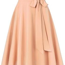 Faux Crepe Fabric Knee Length Skirt-image-1