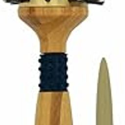 Natural Bamboo Round Hair Brush with Styling Pick, Eco-Sustainable Handle, Professional Blow Dry Brush-18