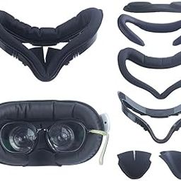 suchinch 6 in 1 VR Lens Cover Face Mask Cover Nose Pad Set Fit for Quest 2 VR Glasses-17
