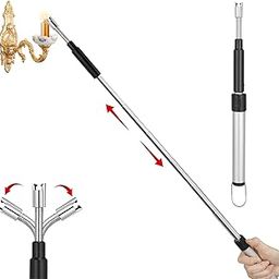Flahonka Electric Arc Long Lighter, Retractable Cool Lighter with A Length of 11.4in-27.55in, Rechargeable Long Neck Lighter Extra Long Lighter for Candles Kitchen Fireplaces Fire Pits (Silver)-14
