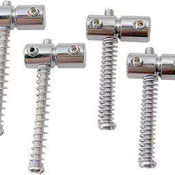 LOOM TREE® 2 Long&2 Short Bass Bridge Saddles for Electric Bass Replacement Part Silver | Guitars & Basses | Parts & Accessories | Guitar Parts | Saddles-image-2
