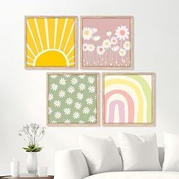 NoWorries Wall paintings for living room - illustration art Paintings for wall decoration (Theme-illustration) Set of 4 multicolor-image-0