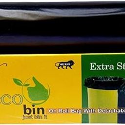 Eco bin Dustbin Bags Biodegradable for Kitchen,Office,Small Size (Black,43cmx48cm,60 Bag)(Garbage Bags/Trash Bags)-image-61